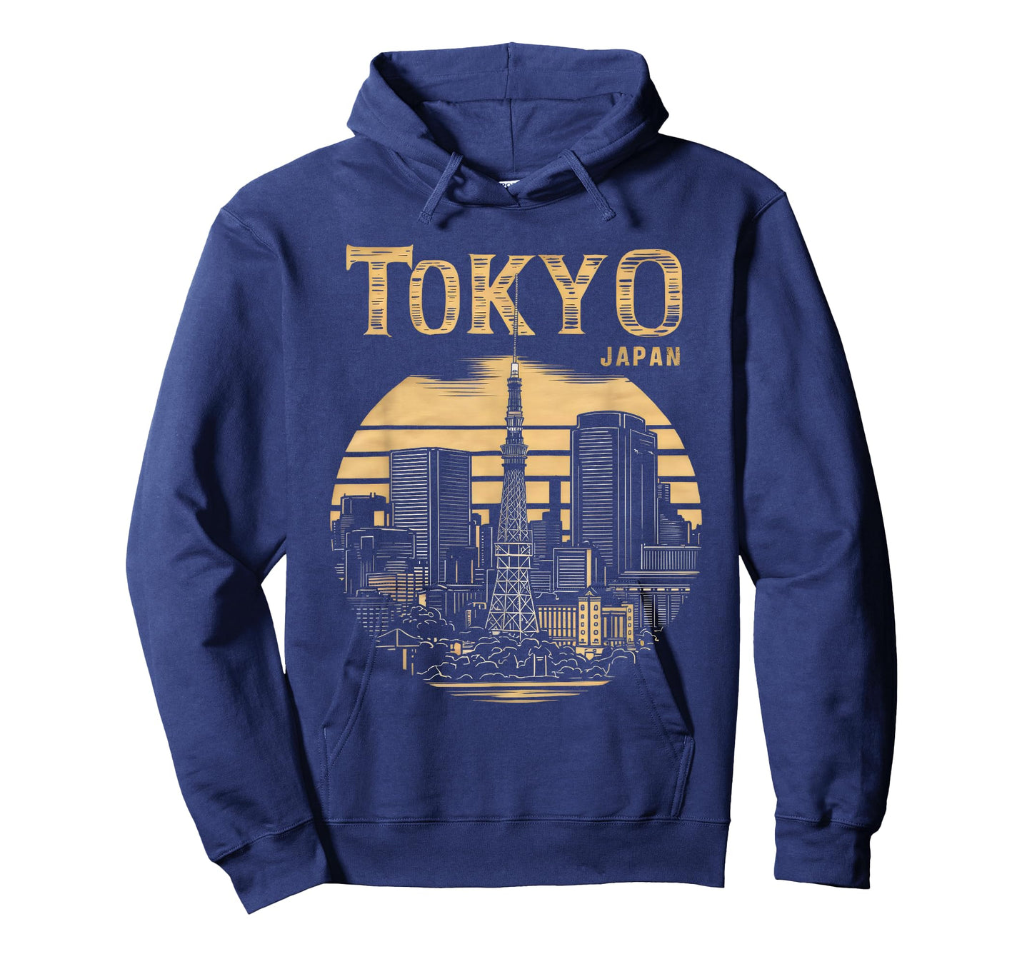 Tokyo Skyline Tower Woodblock Japanese Style Art Japan T-Shirt