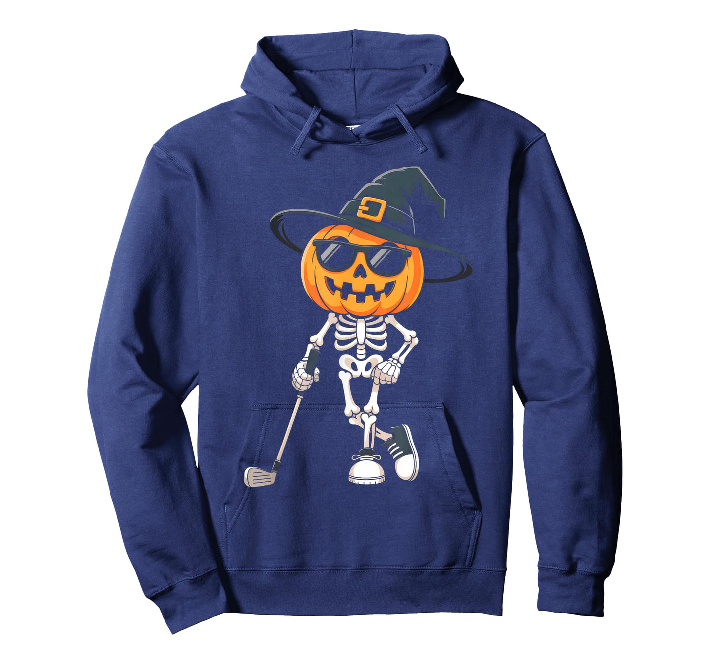 Skeleton Playing Golf Men Dad Father Funny Halloween Costume T-Shirt