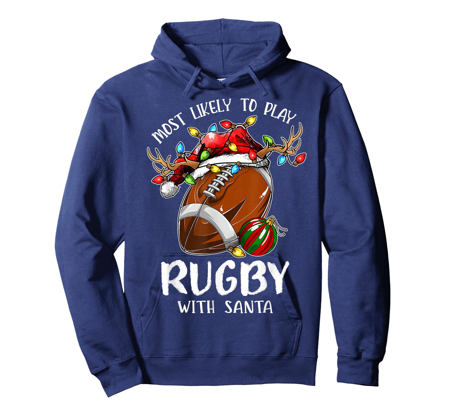 Most Likely to Play Rugby with Santa Christmas T-Shirt