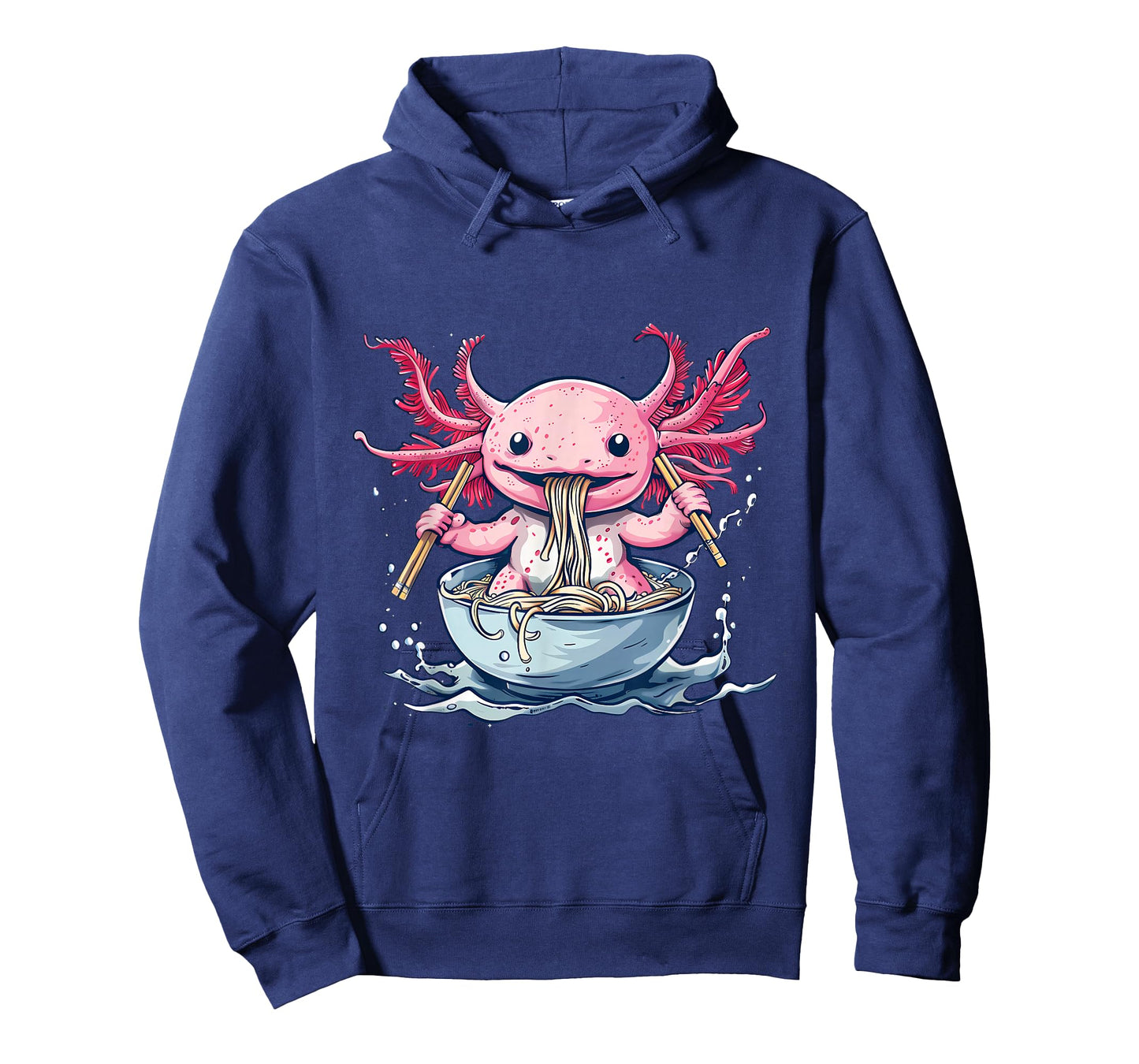 Axolotl Eating Ramen Japanese Noodles Axolotl Ramen Bowl T-Shirt