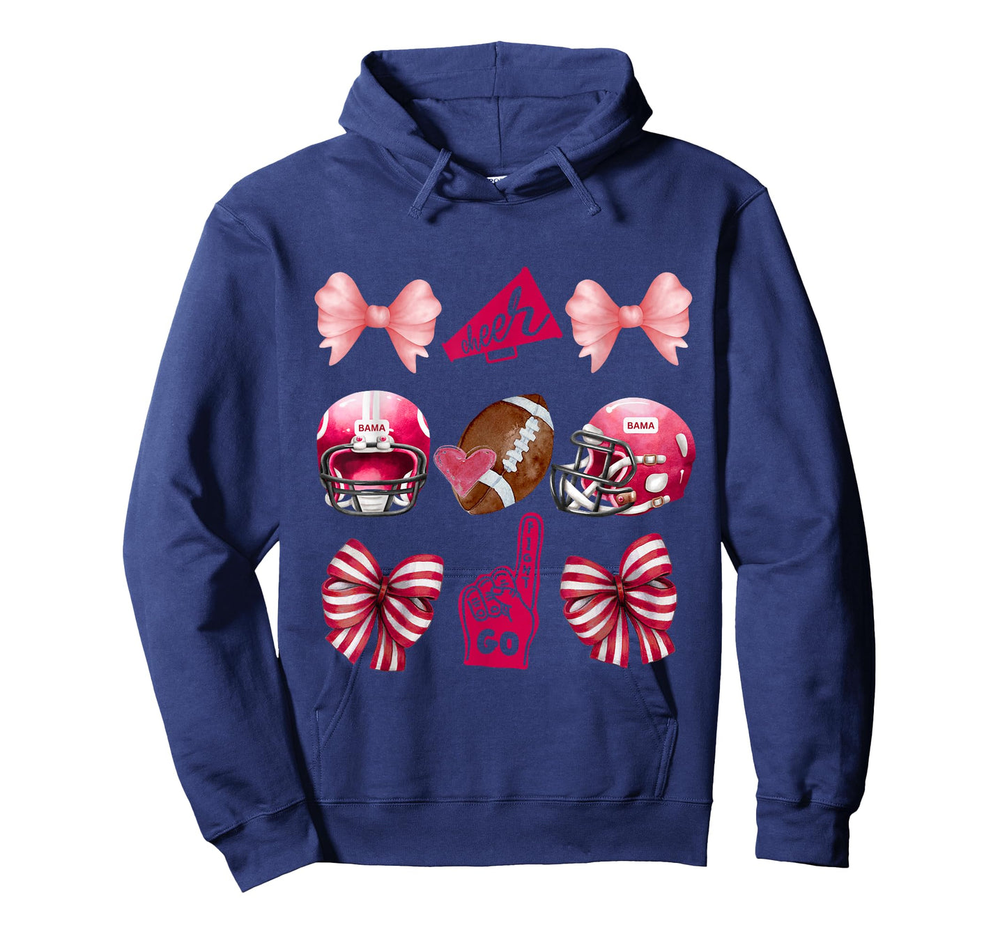 Alabama Coquette Bow Cheer Football Mom Women Girls Boy Kids T-Shirt