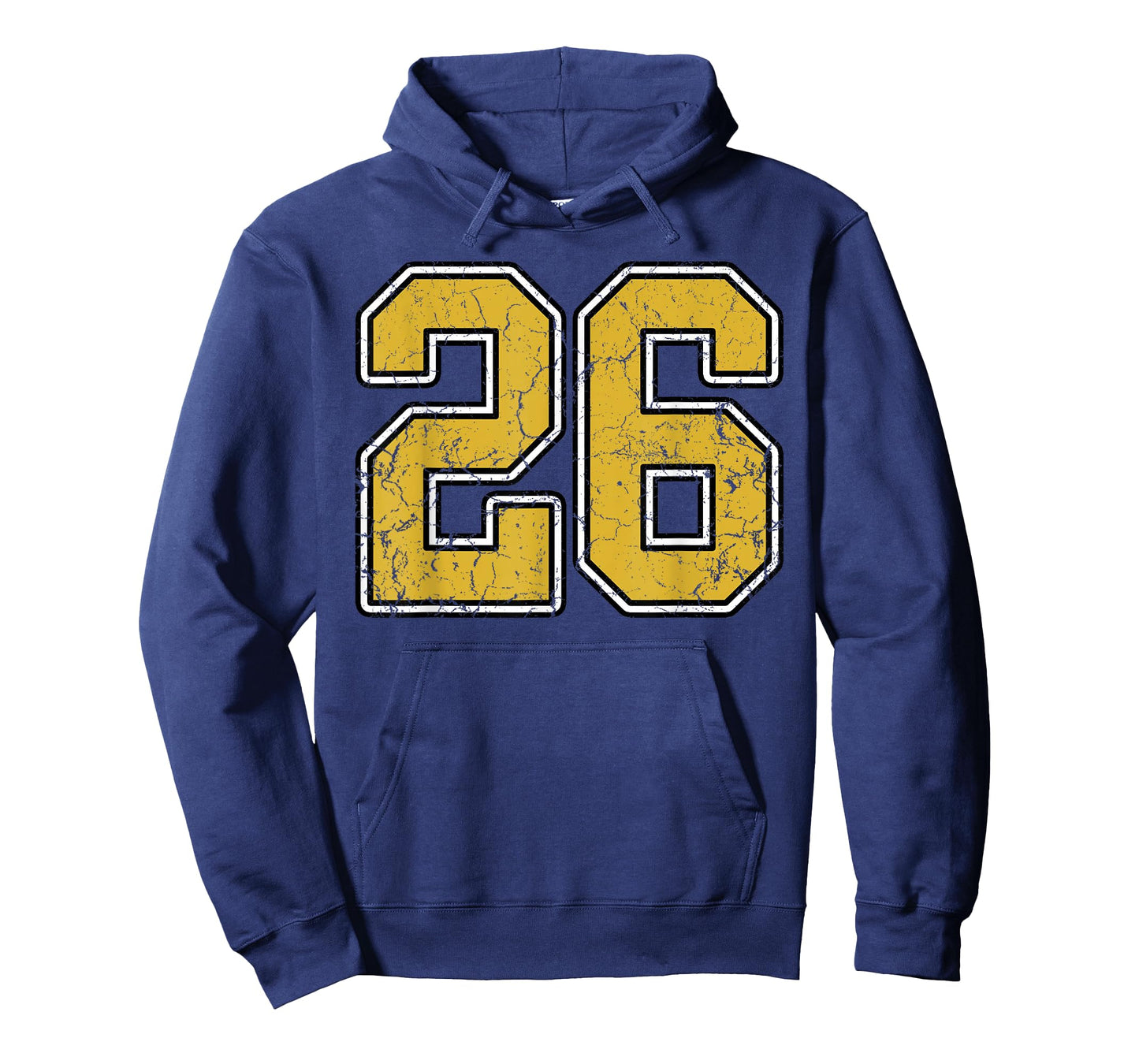 Old Gold Black White Sports Number 26 Jersey Uniform Player T-Shirt
