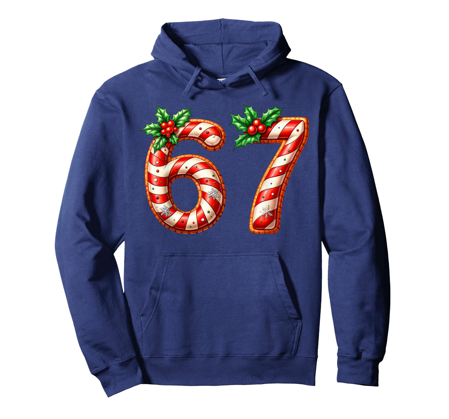 Funny Six Seven 67 Meme Gen Alpha Slang 6 7 Candy Cane T-Shirt