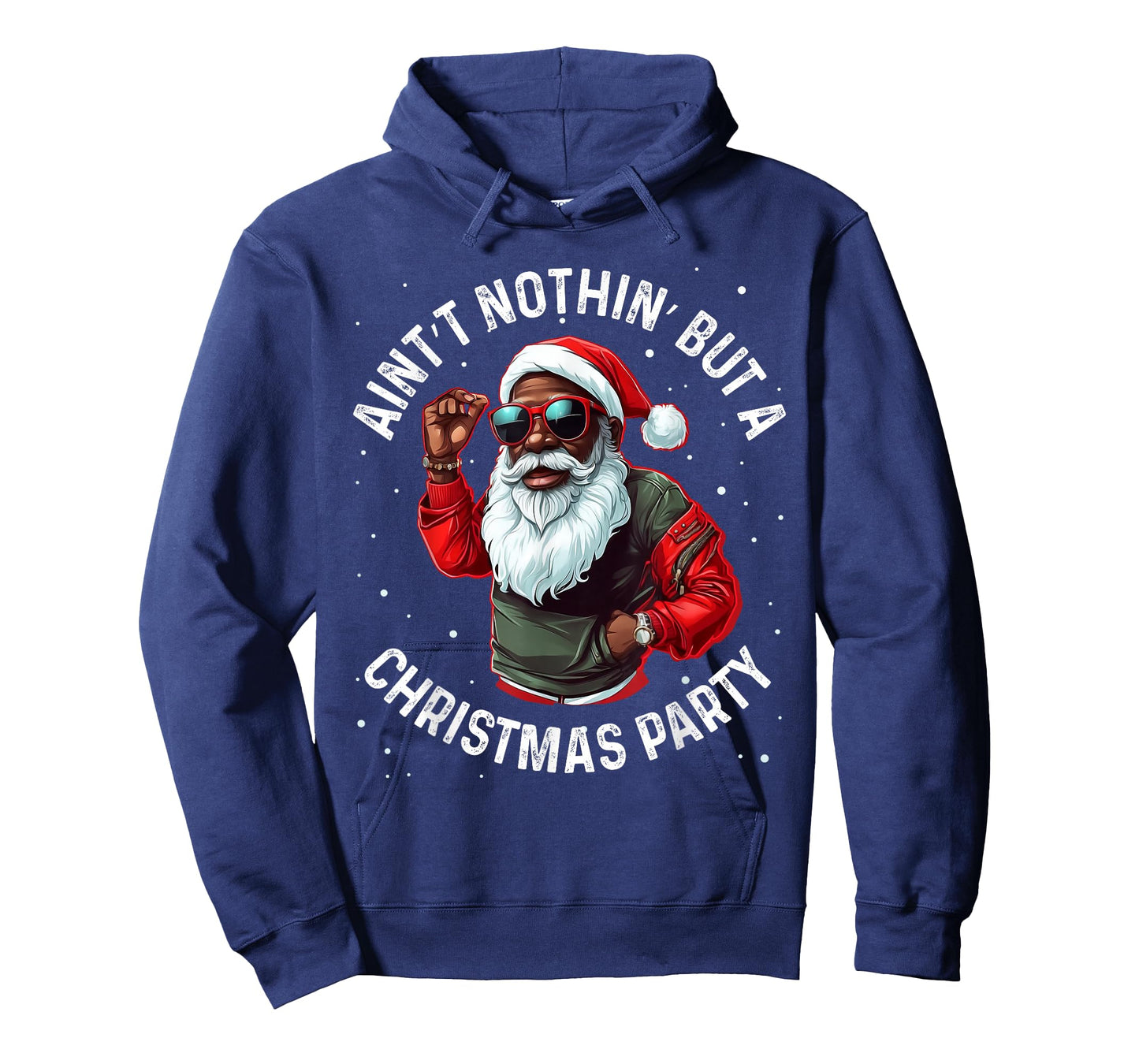 African American Santa Claus Christmas Pajama Men and Women T-Shirt