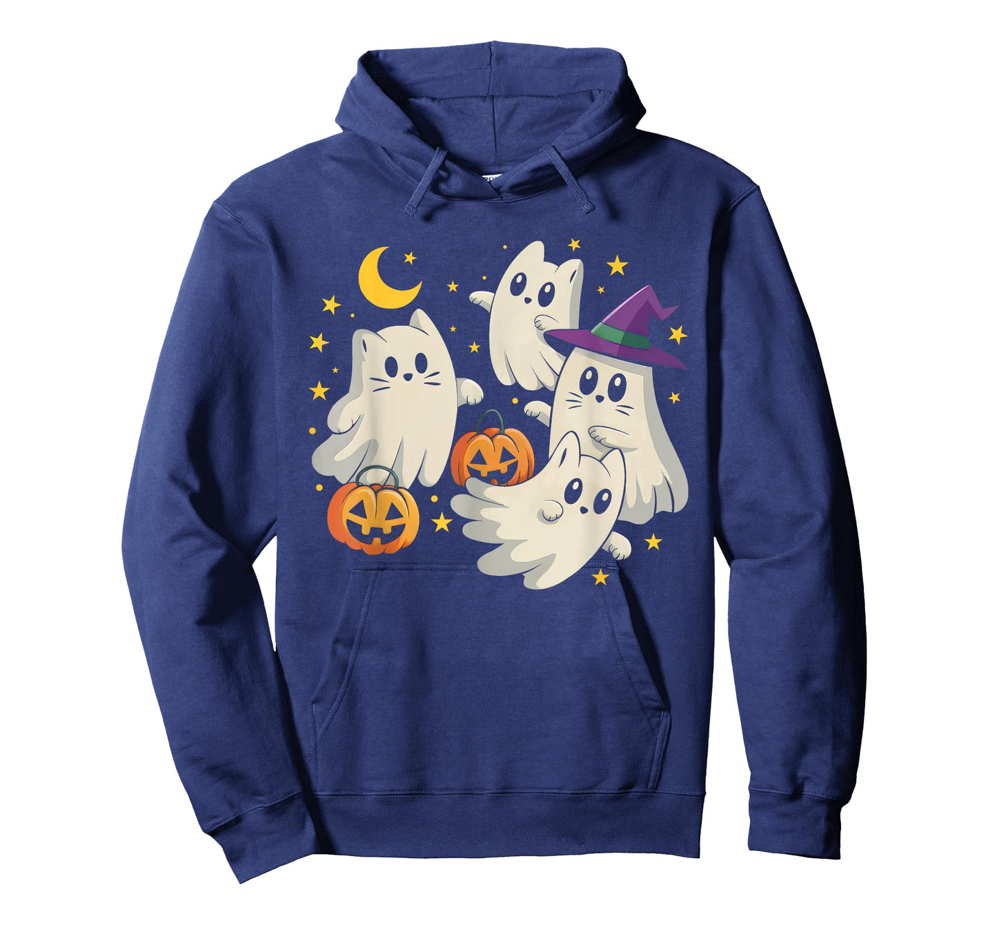 Cute Black Cats in Ghost Pumpkin Halloween Costume Men Women T-Shirt