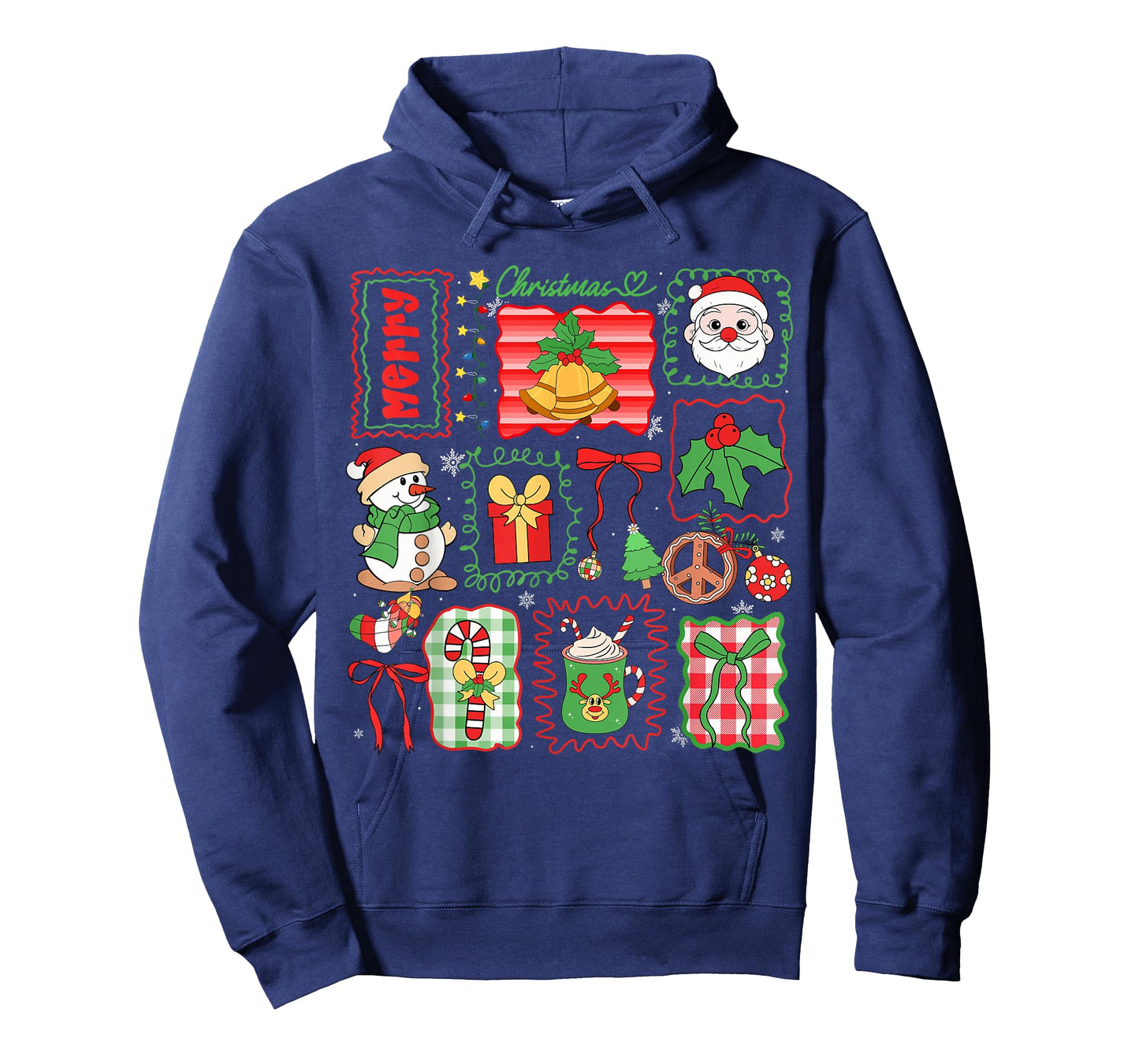 Merry Christmas Santa Snowman Coquette Bow Cozy Season T-Shirt