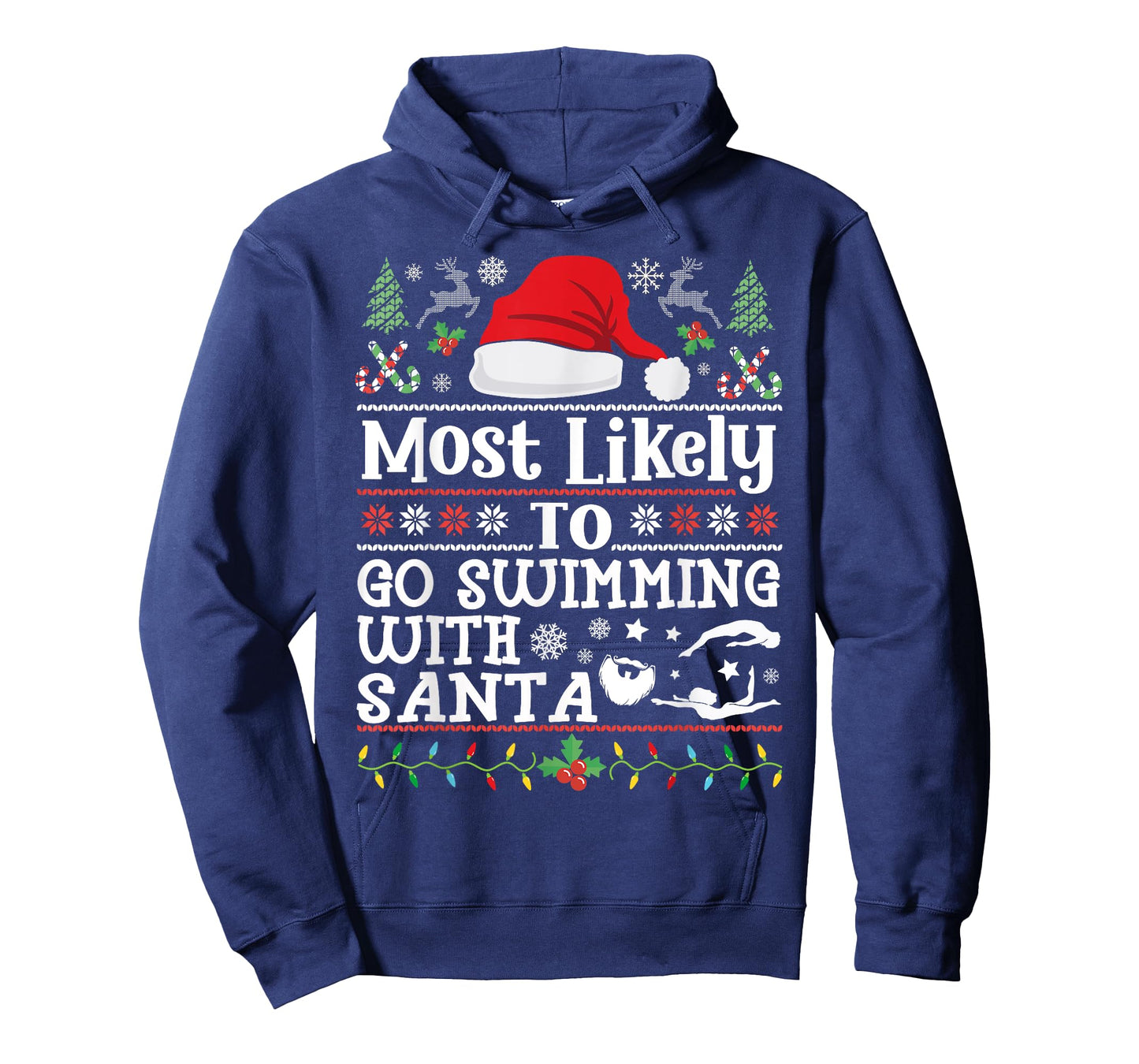 Most likely to go swimming with Santa Christmas swimmer T-Shirt
