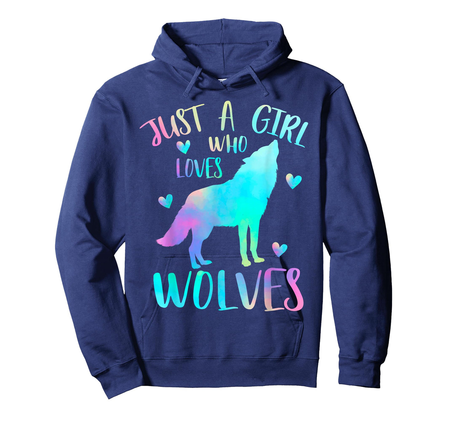 Just a Girl Who Loves wolves Watercolor Cute wolf lover,Short Sleeve T-Shirt
