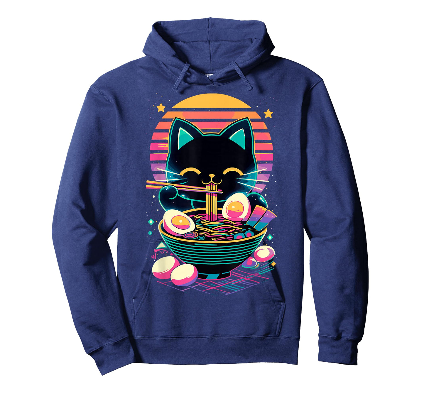 Anime Cat Eating Ramen Japanese Ramen Cat Japan T-Shirt