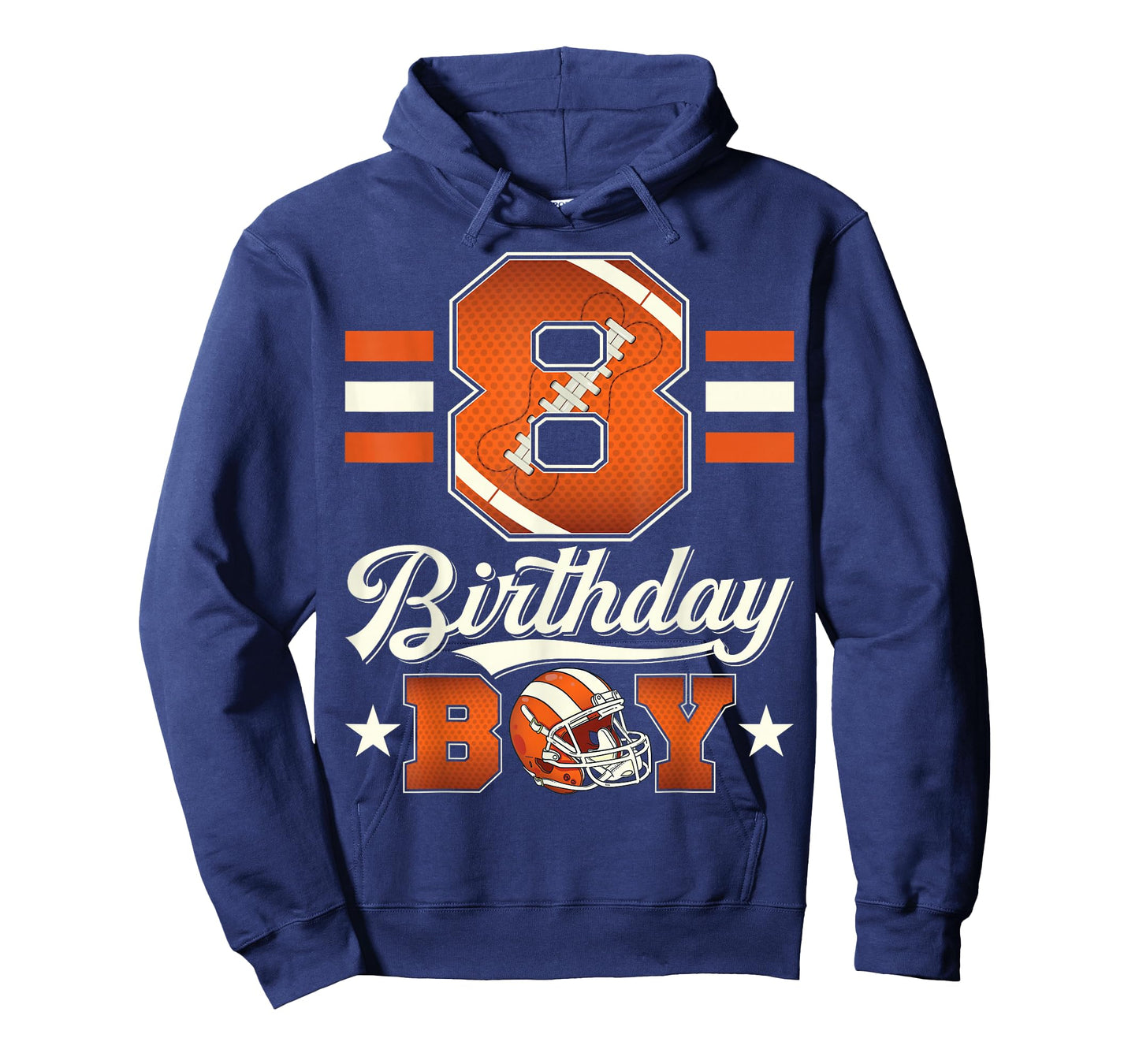 Eight 8th Birthday Boy Football 8 Year Old Sports Party T-Shirt