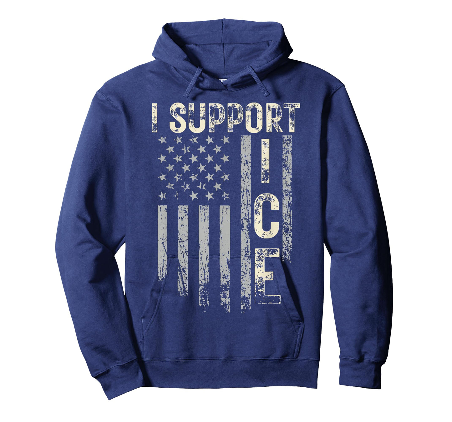 Support ICE Immigration Officers American Flag Border Patrol T-Shirt