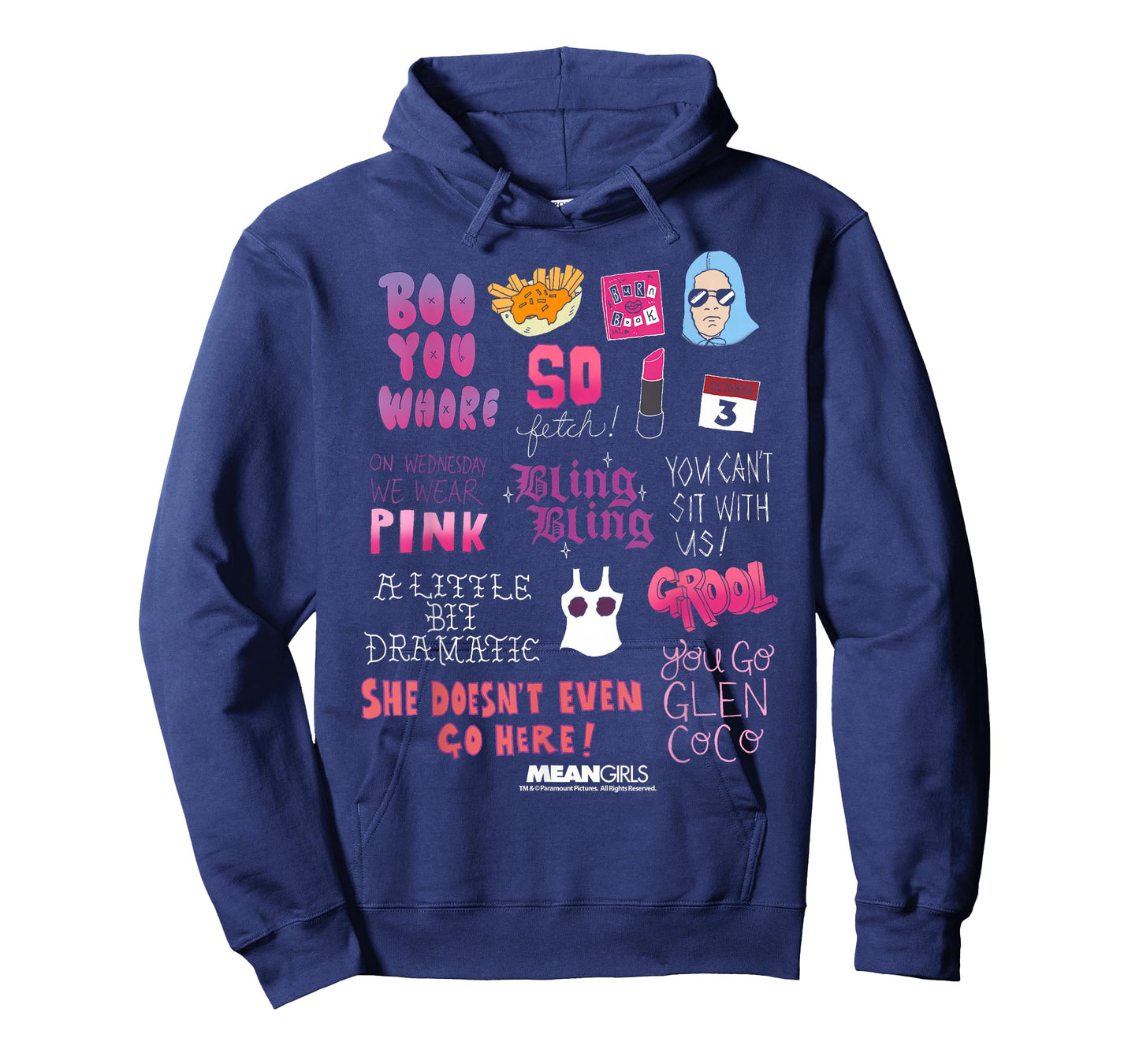 Mean Girls Pink Boo You Fetch Quotes Graphic T-Shirt T-Shirt