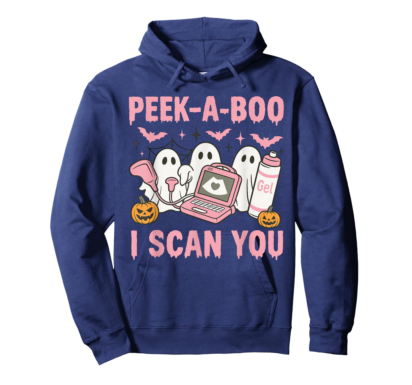 Peek A Boo I Scan You Spooky Sonographer Ultrasound Tech T-Shirt