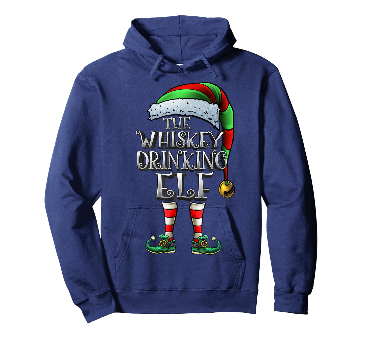 Whiskey Drinking Elf Shirt Matching Family Whiskey Christmas T-Shirt