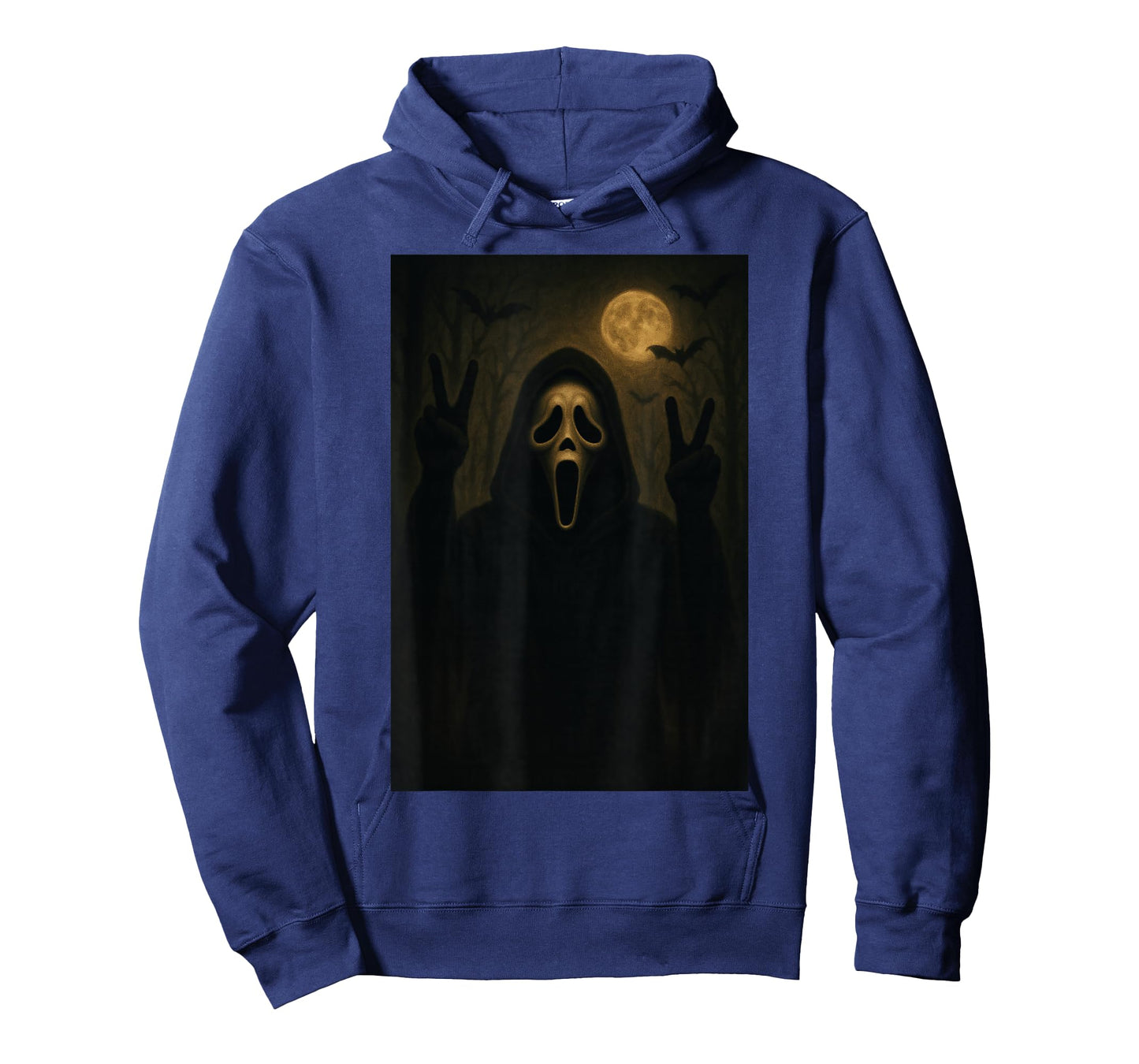 Scary Face Ghost Bats Forest Dark Creepy Halloween T-Shirt