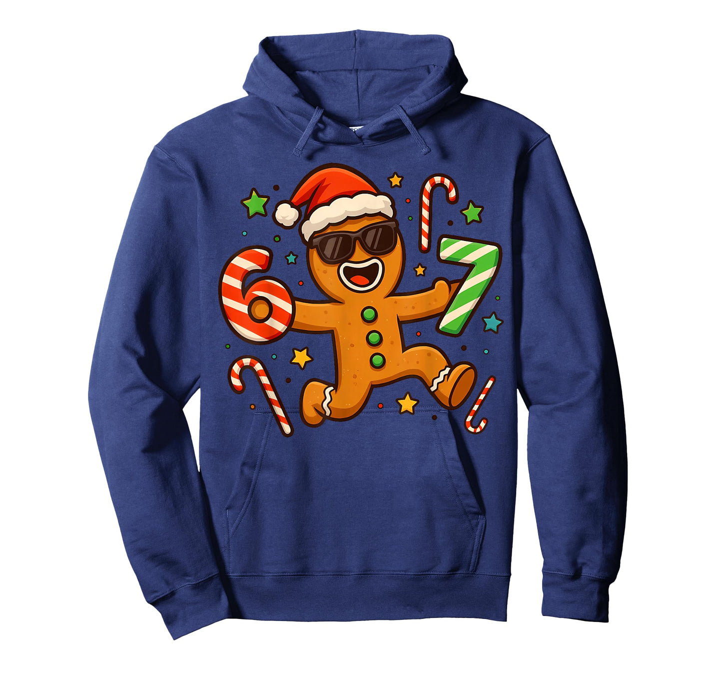 Funny Gingerbread Six Seven 67 Candy Cane Christmas Boys T-Shirt