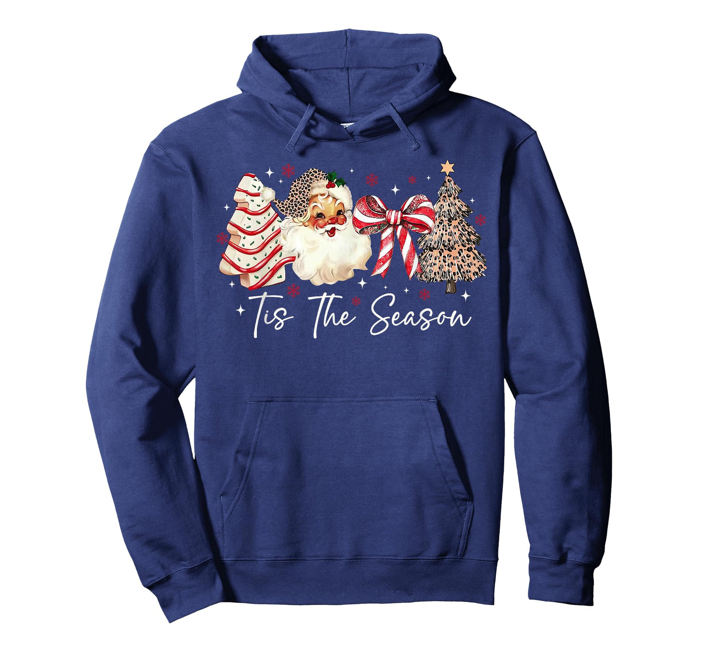 Tis The Season Leopard Santa Christmas Coquette Candy Cance T-Shirt