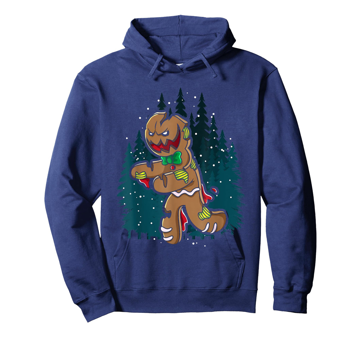 Creepy Zombie Gingerbread Man Funny Scary Christmas Holiday T-Shirt