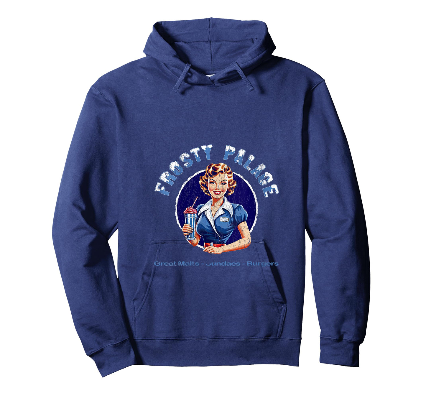 Womens Frosty Palace | Classic 70s Retro Movie Distressed V-Neck T-Shirt