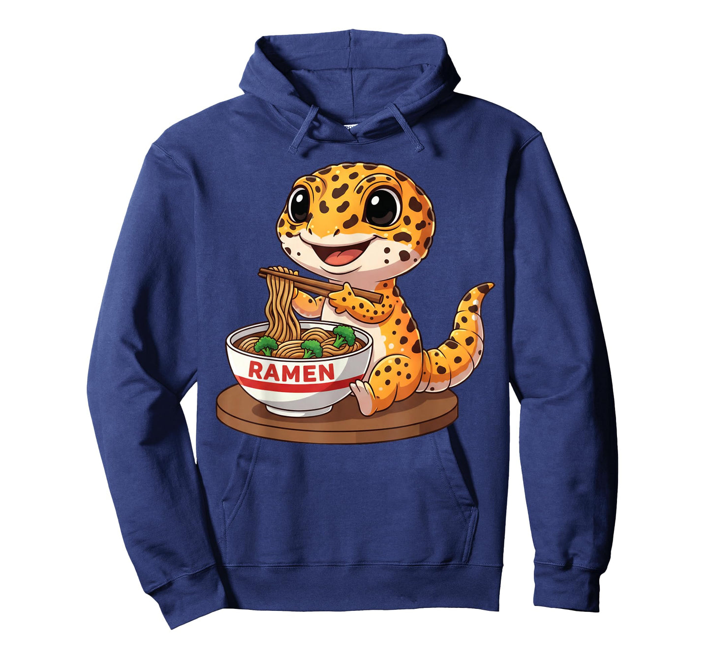 Funny Lizard Reptile Leopard Gecko Eating Ramen Japanese T-Shirt