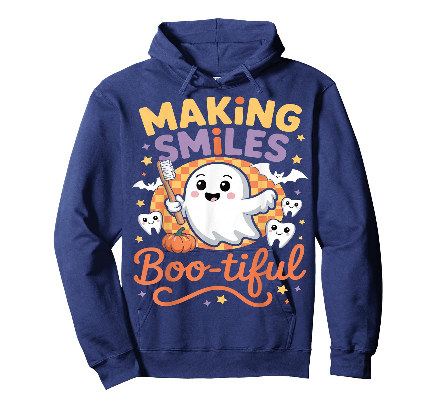 Making Smiles Bootiful Halloween Ghosts Funny Dentist Crew T-Shirt