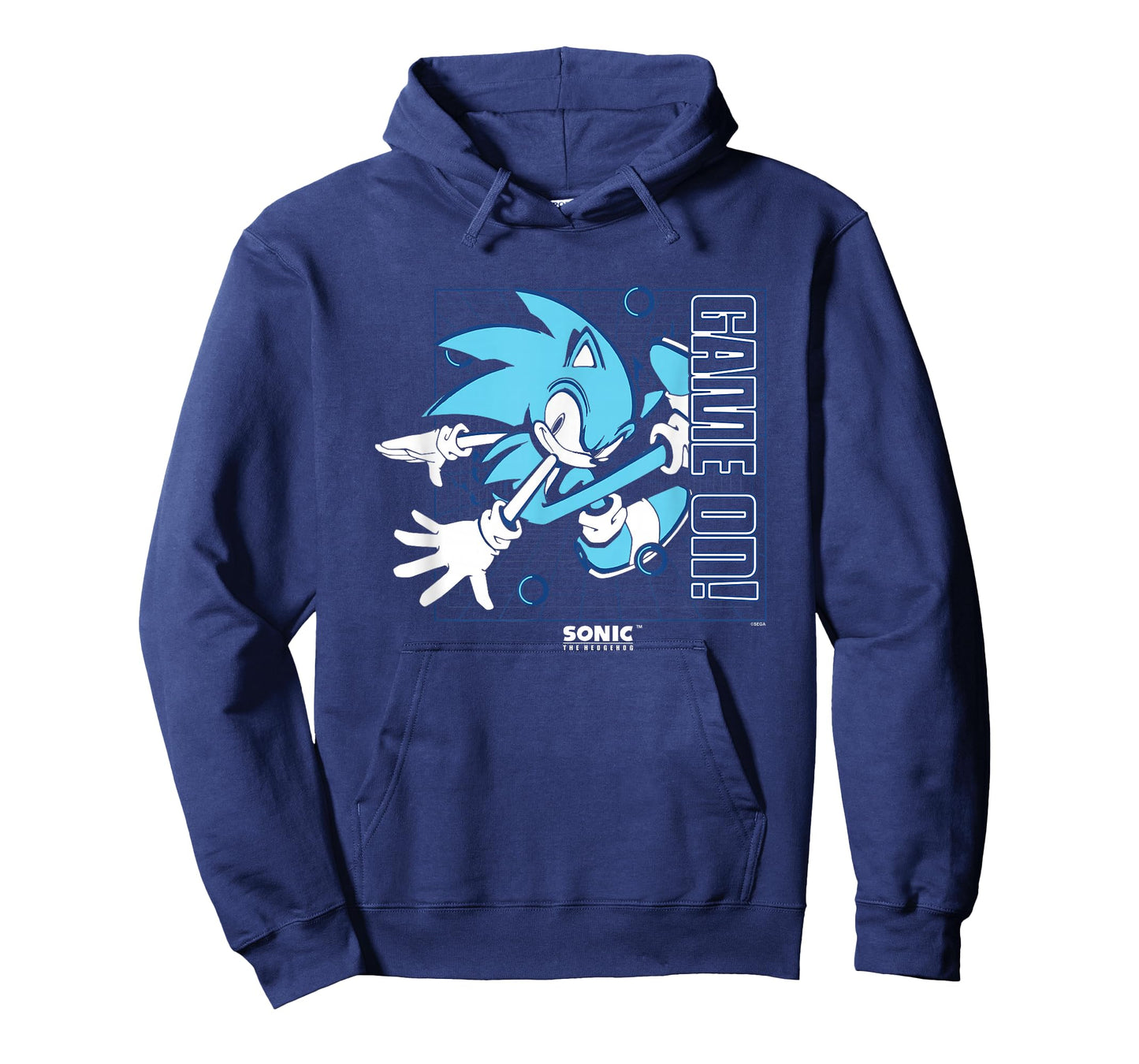 Sonic The Hedgehog Game On! Gold Rings Vintage Grid T-Shirt