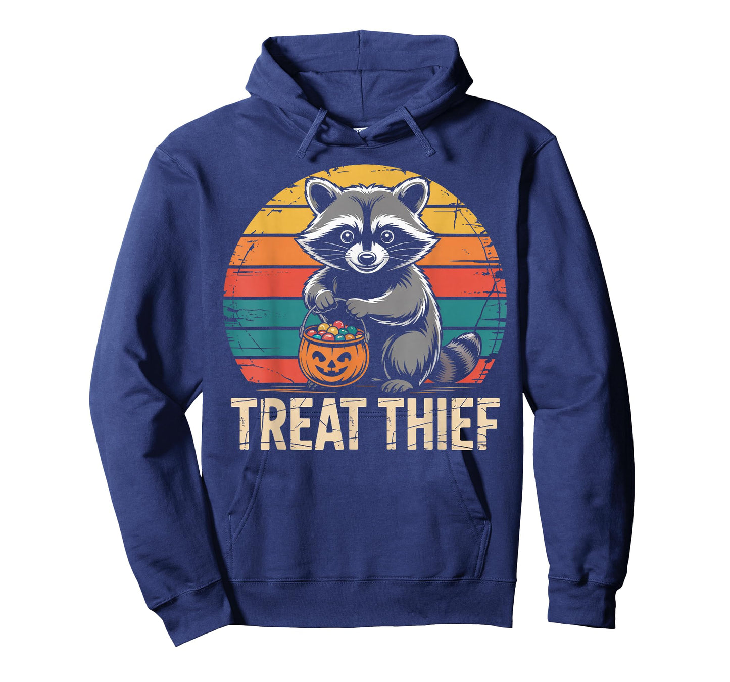 Treat Thief Raccoon with Candy Bucket Cute Halloween T-Shirt