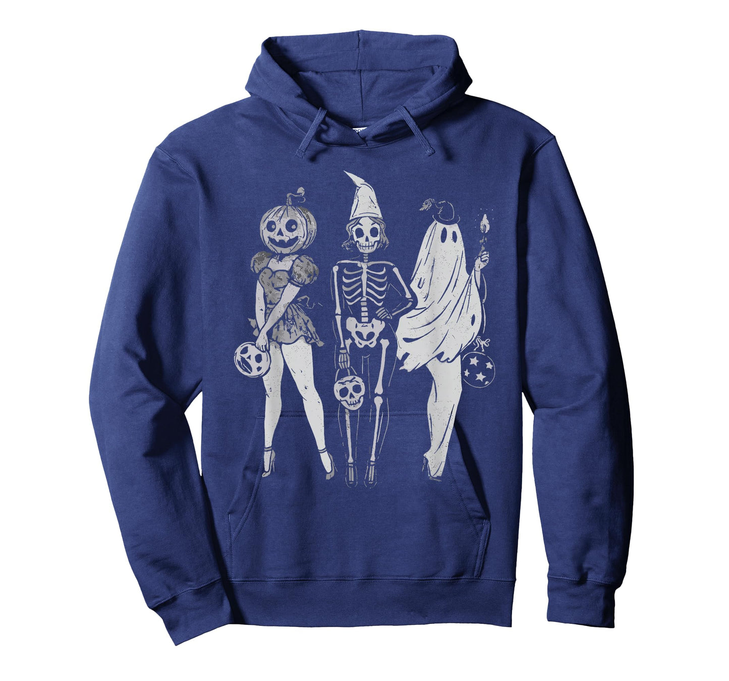 Skeleton Ghost Pumpkin Halloween Spooky Girls Squad Women's T-Shirt