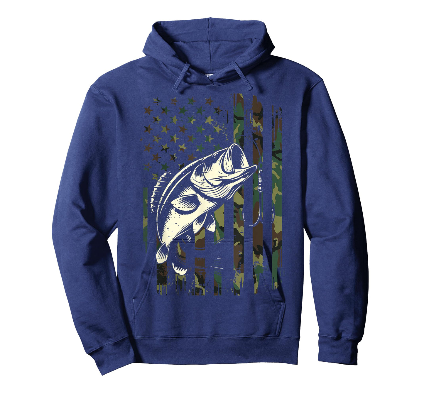 Fishing Camo American Flag Fisherman Patriot Women Men Kids T-Shirt