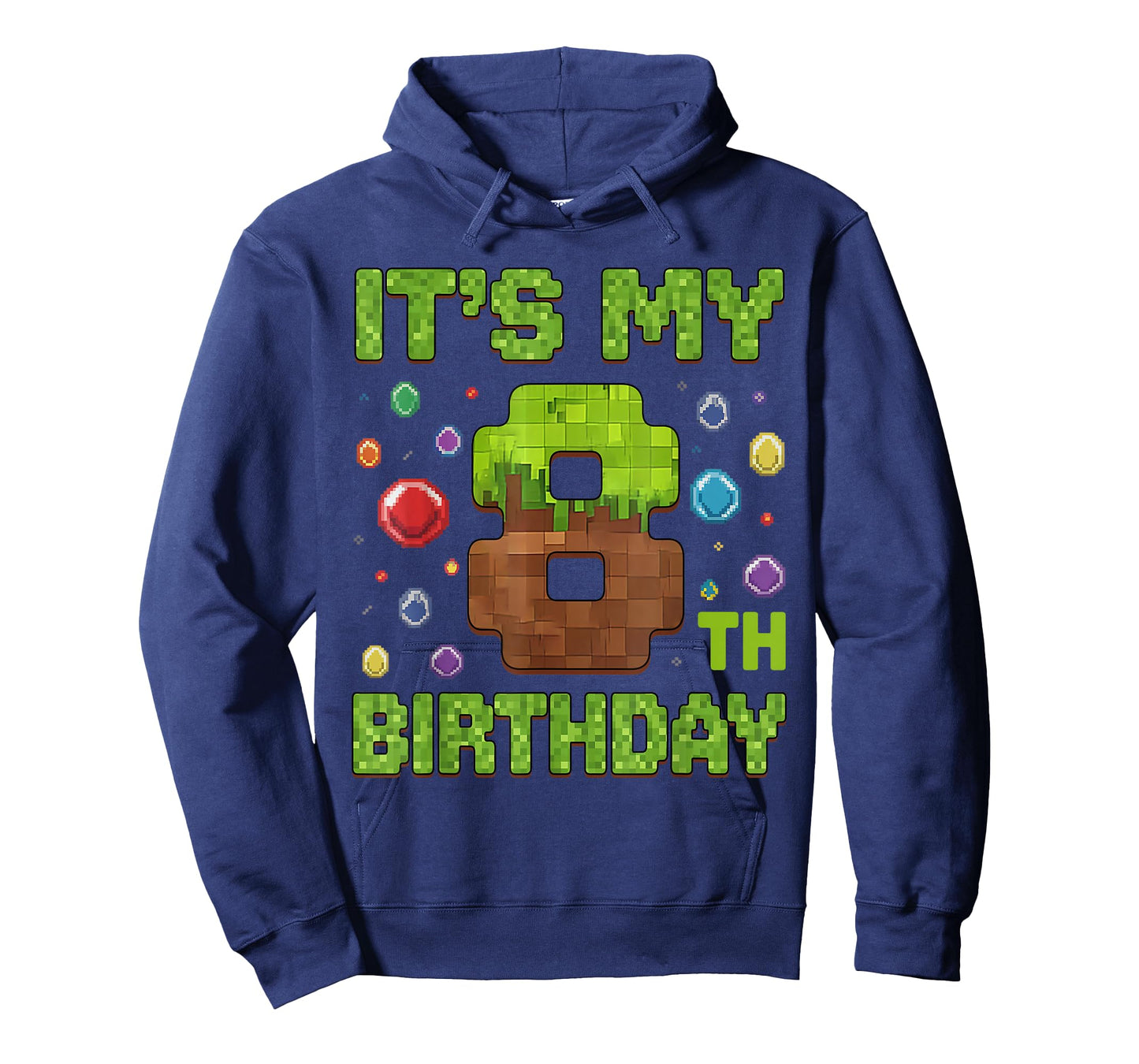 Kids It's My 8th Birthday Video Game Pixel 8 Year Old T-Shirt