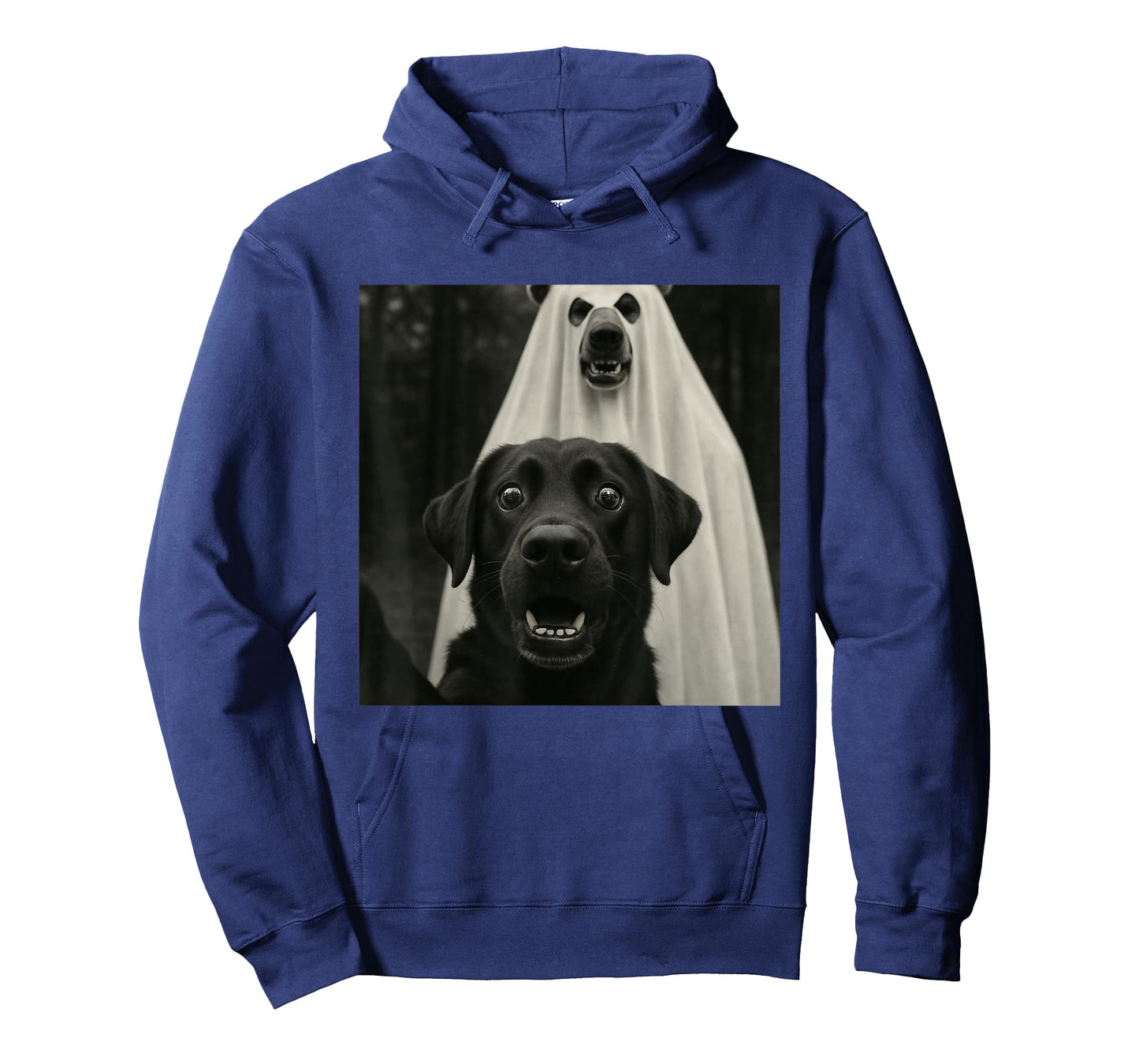 Halloween Selfie Black Lab with Bear Ghost Costume Meme T-Shirt