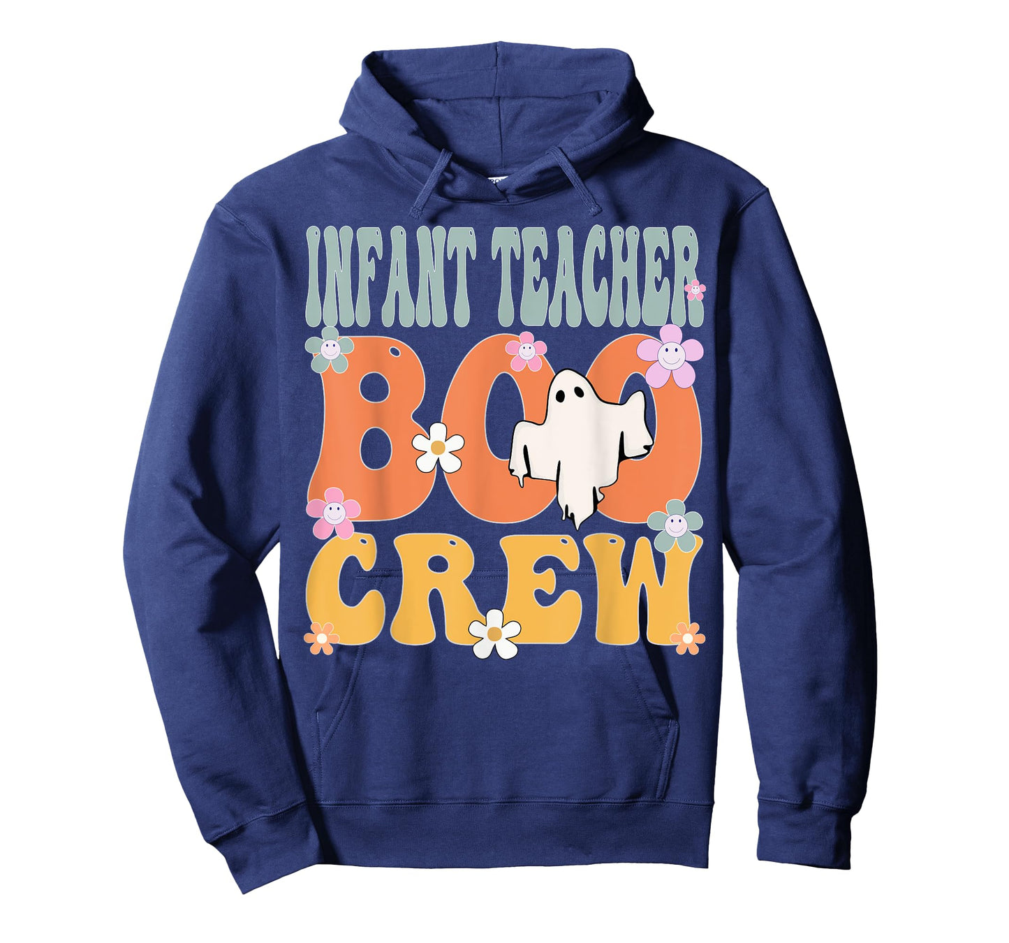 Infant Teacher Boo Crew Ghost Groovy Halloween For Women T-Shirt