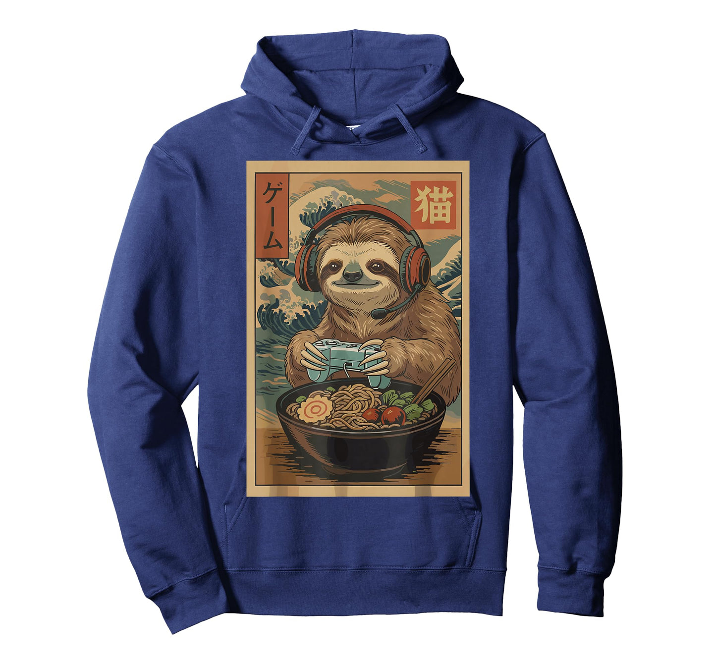 Kawaii Japanese Ramen Sloth Retro Gaming Shirts for Men T-Shirt