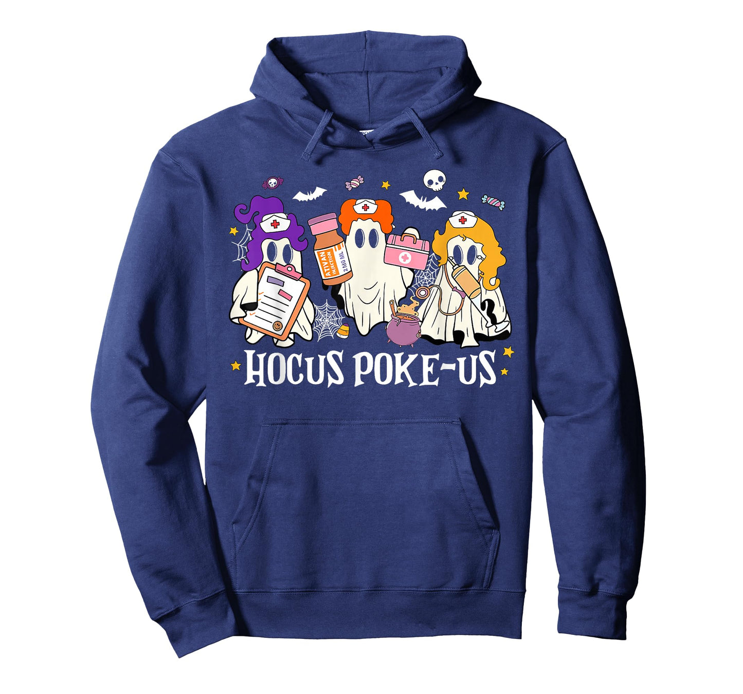 Hocus Poke-us Funny Ghost Nurse Spooky Season Halloween T-Shirt