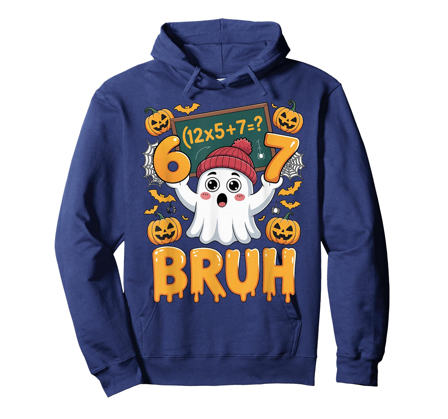 67 Teacher Halloween Ghost Six Seven Meme Math Humor Ghost T-Shirt