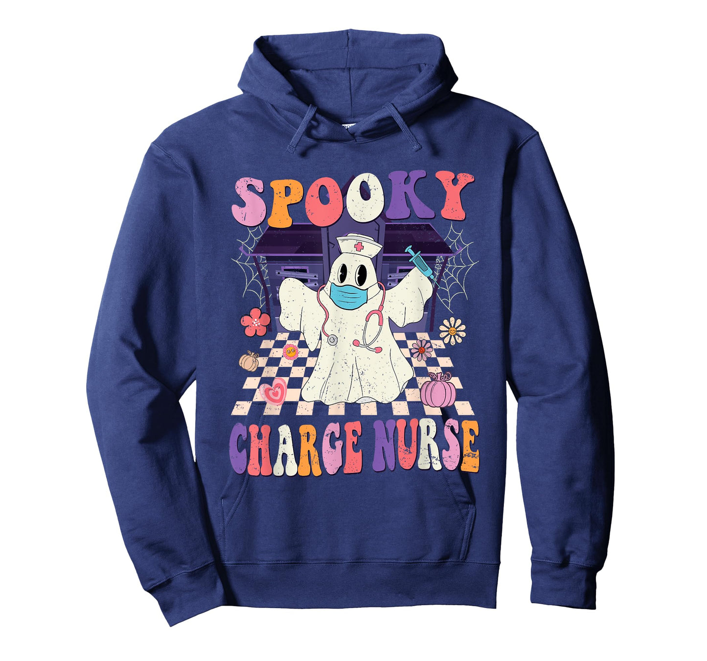 Groovy Spooky Charge Nurse Funny Halloween Costume T-Shirt