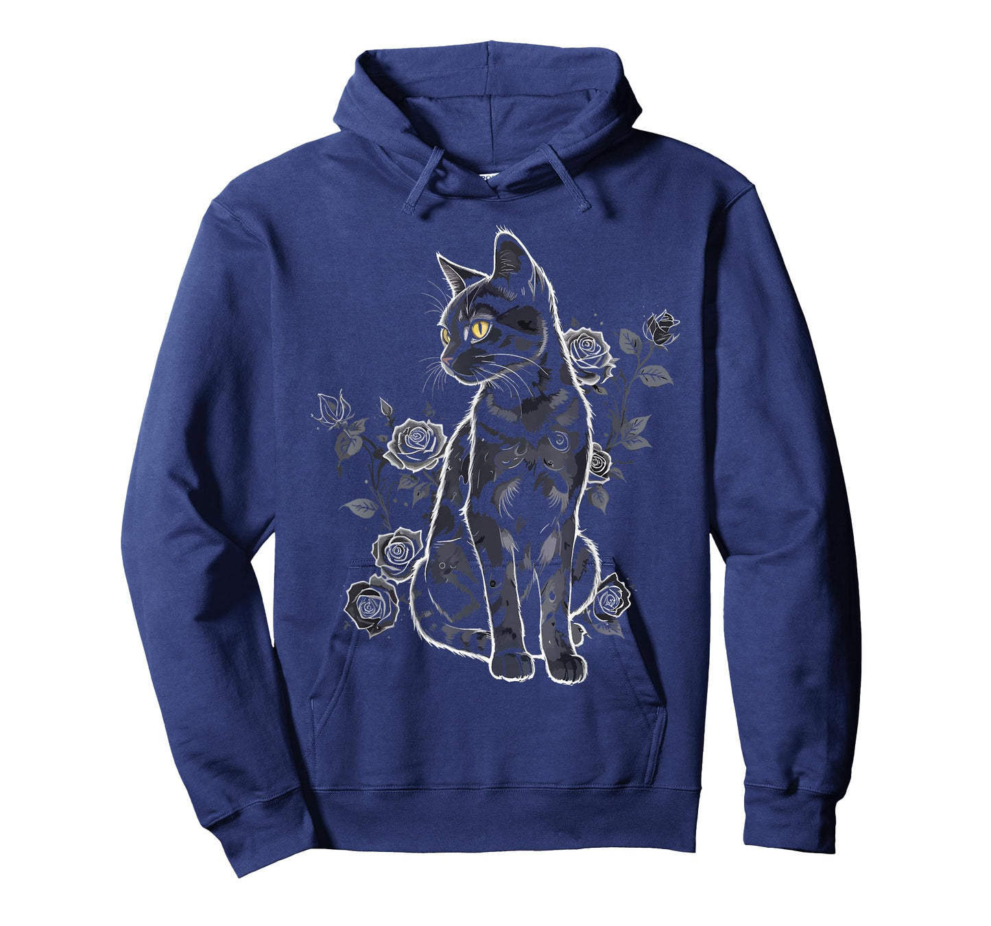 Black Roses Alt Aesthetic Nu Goth Teen Goth Cat T-Shirt