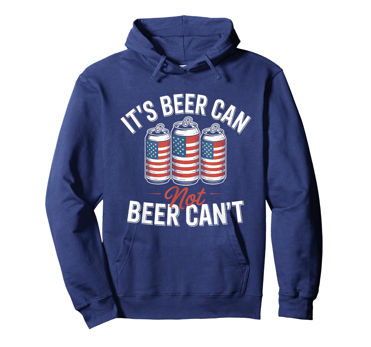 It's Beer Can Not Beer Can't Patriotic USA Flag Motivational T-Shirt