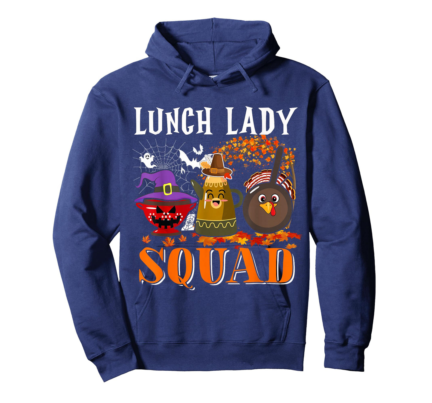 Lunch Lady Squad Thanksgiving Halloween Fall Tre Boo Ghosts T-Shirt