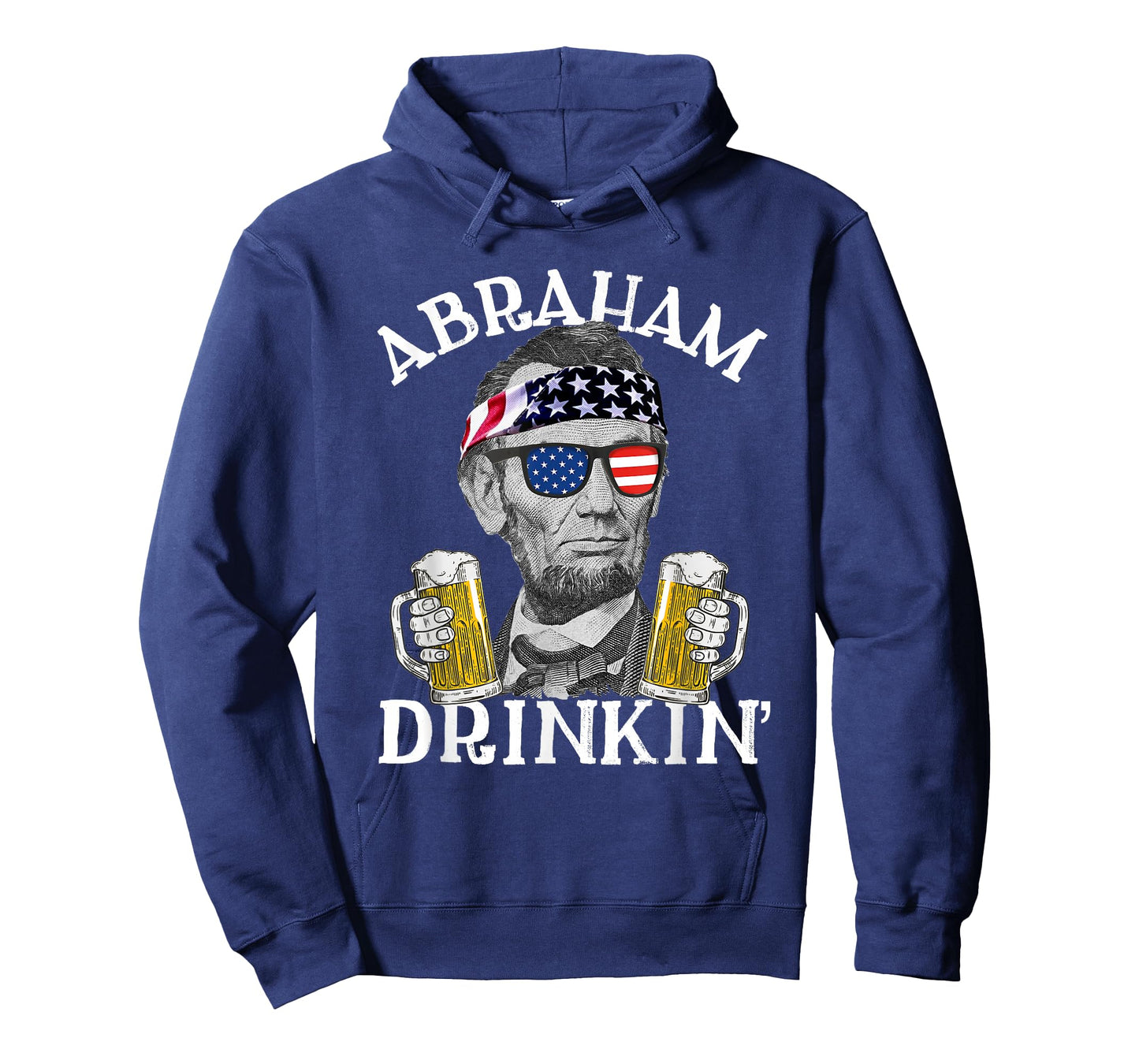 Abraham Drinkin' Patriotic Abraham Lincoln Beer Drinking T-Shirt