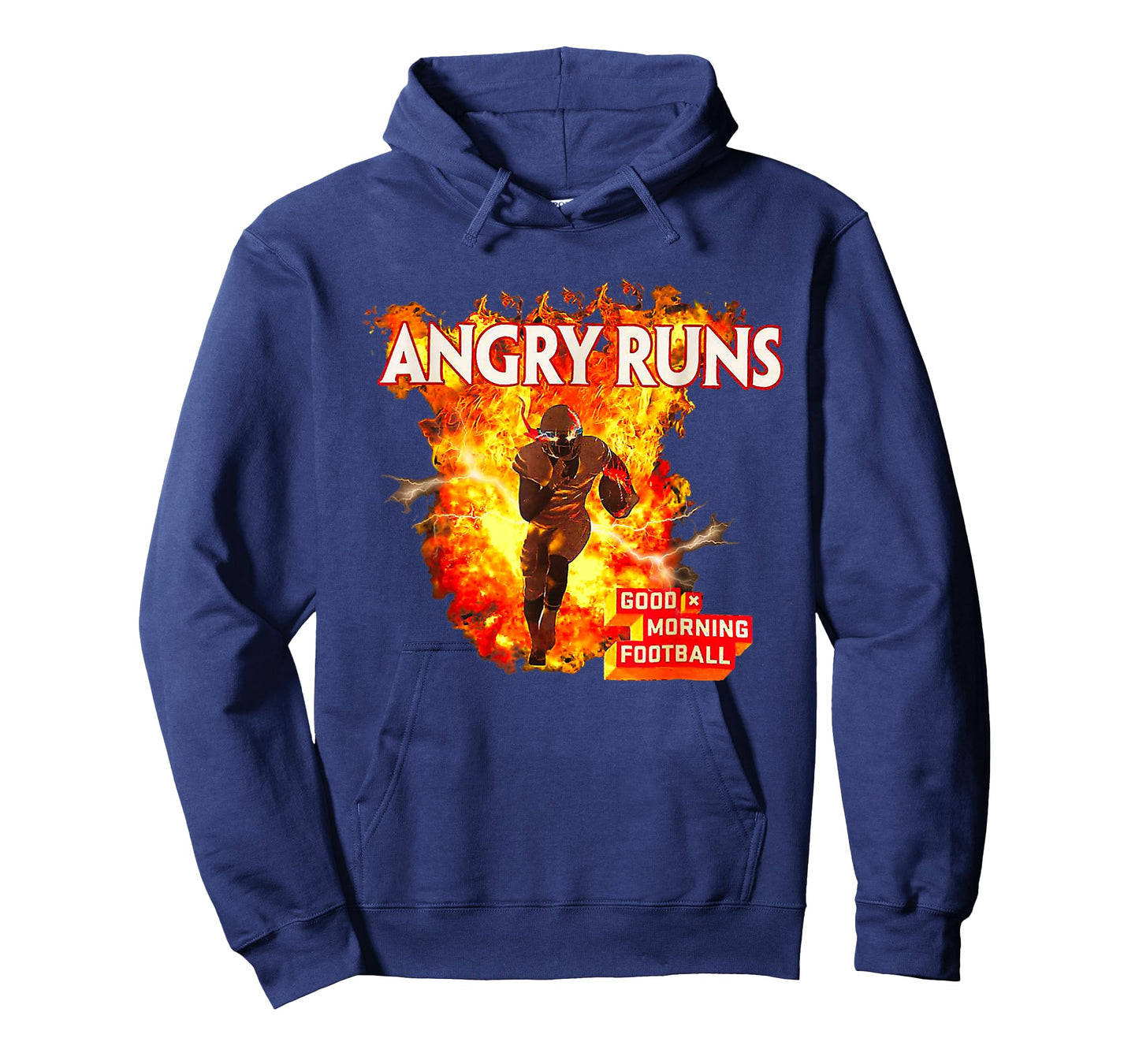 Angry Runs Good Morning Football Sport Lover Vintage Art T-Shirt