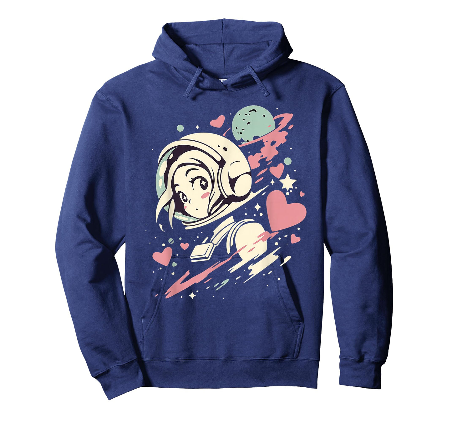 Teenage Girl Astronaut Space STEM Science Anime Hearts Girls T-Shirt