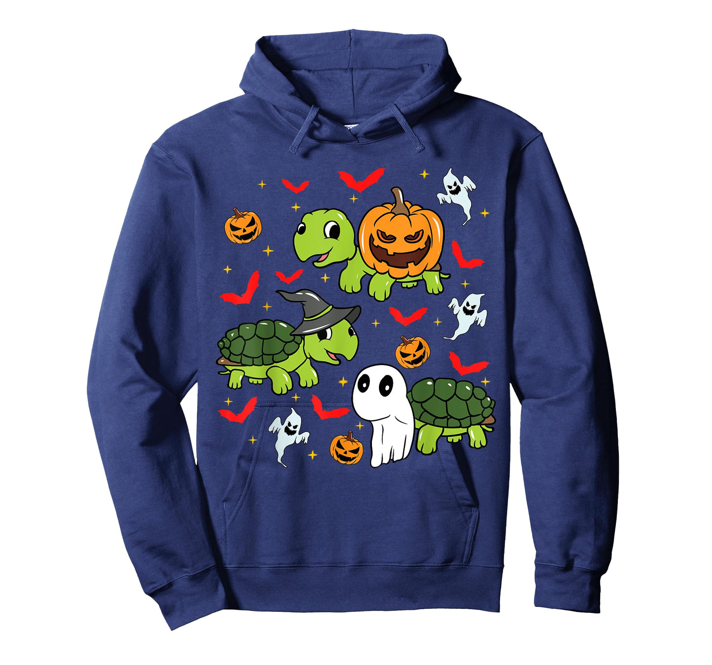 Halloween Turtle Pumpkin Tortoise Bats and Ghosts T-Shirt