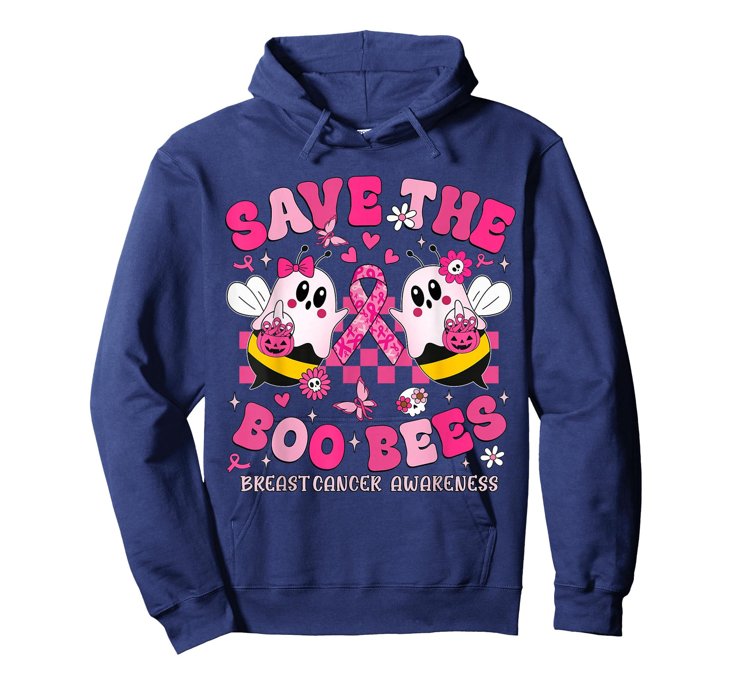 Save The Boo Ghost Bees Breast Cancer Awareness Women Girls T-Shirt