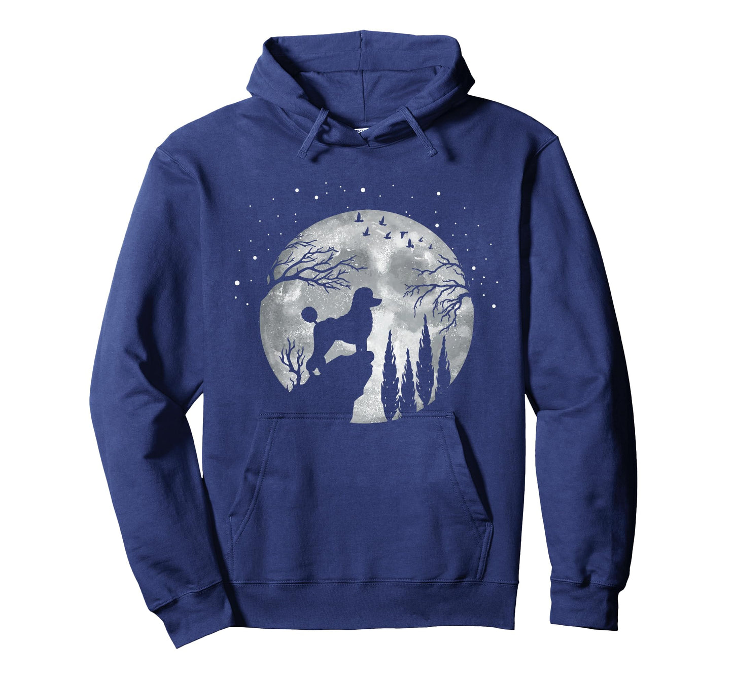 Poodle Pet Dog Fan Full Moon At Night - Poodles Poodle T-Shirt