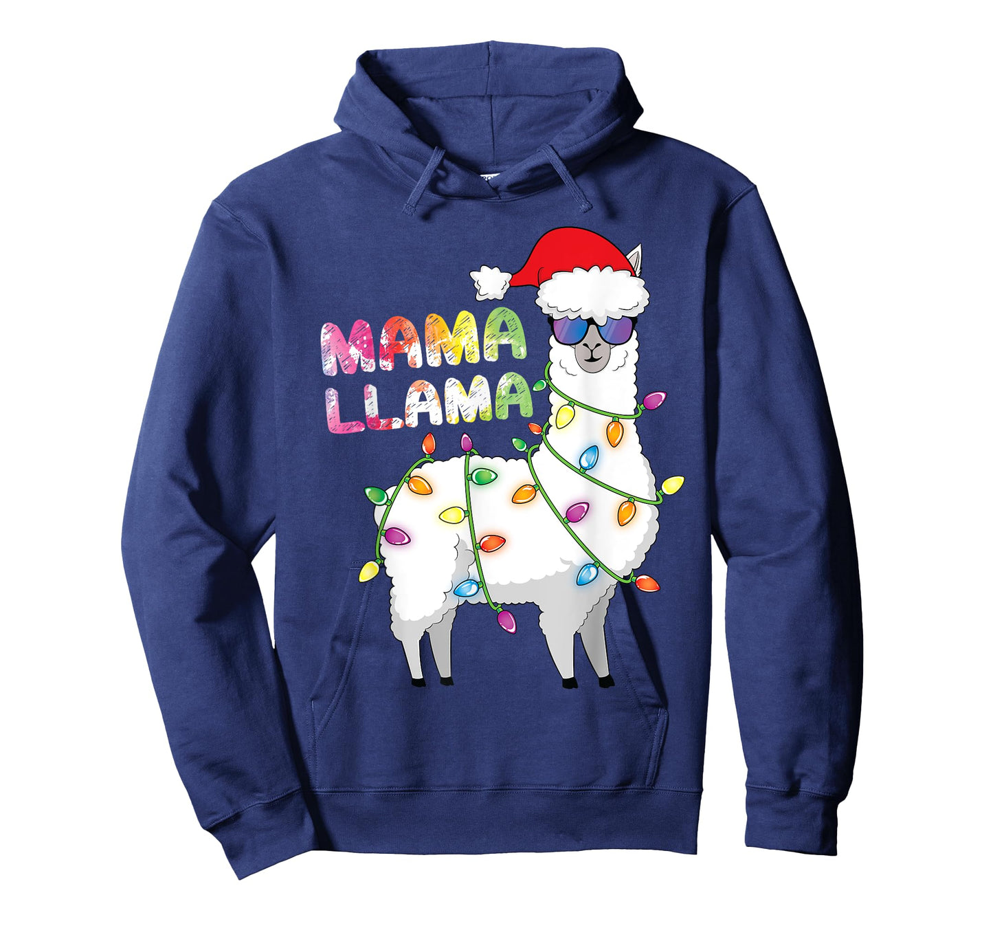Mama Llama Women Funny Matching Christmas Llama T-Shirt