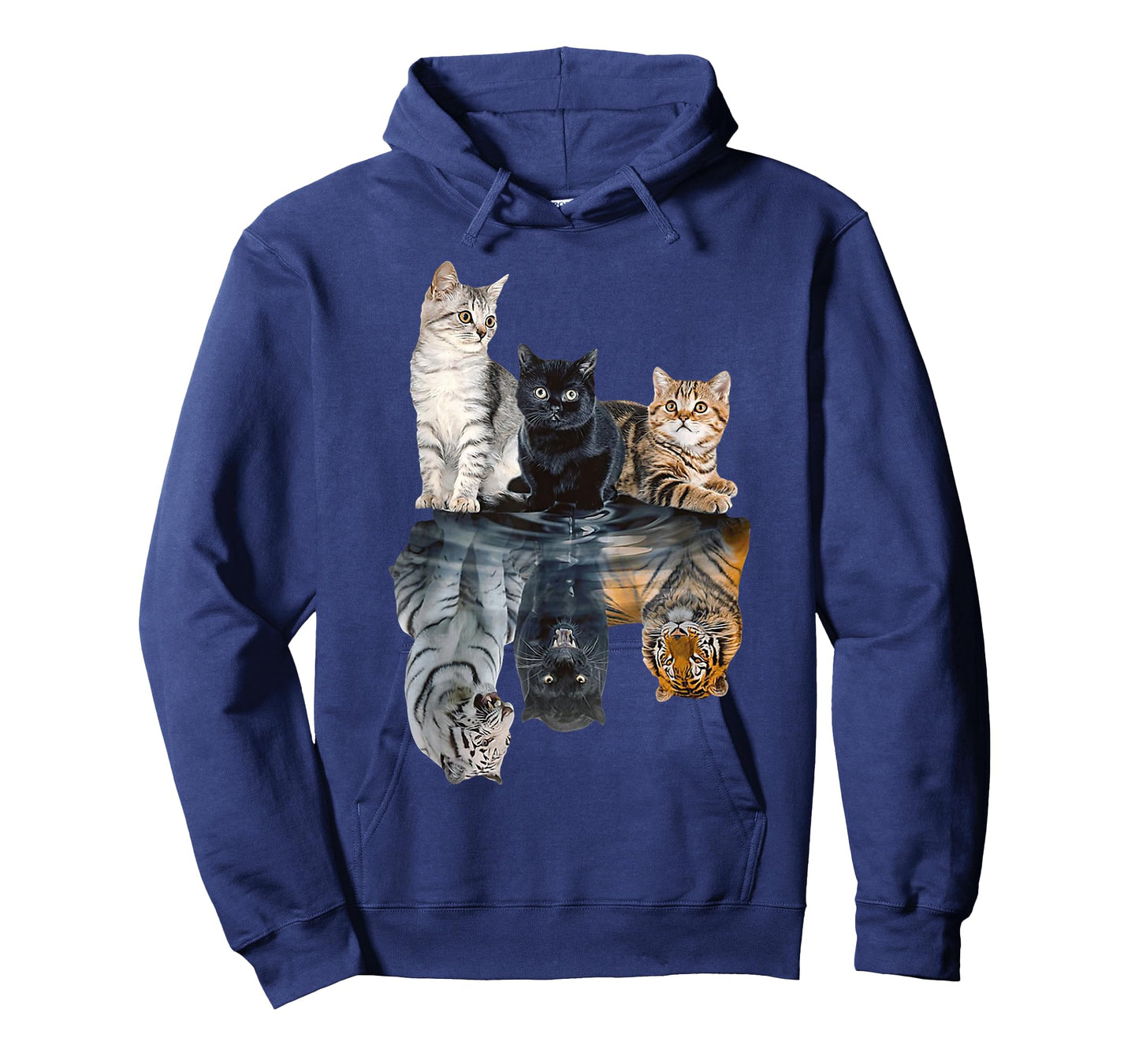 Cats Reflection Mirror Lion Cheetah Tiger Funny Cat Lover T-Shirt