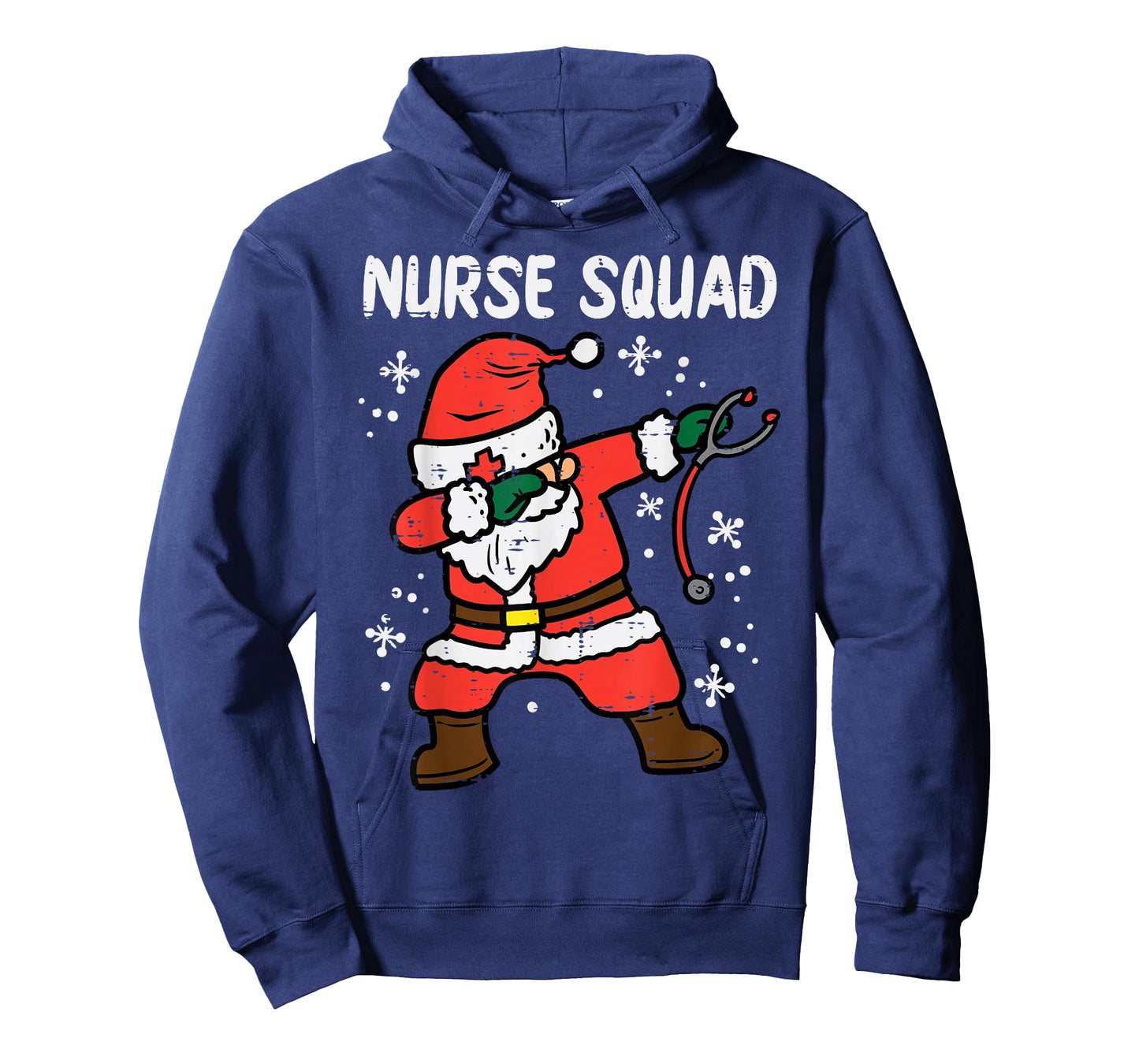 Santa Dab Nurse Squad Christmas Xmas Scrub RN Medical Women T-Shirt