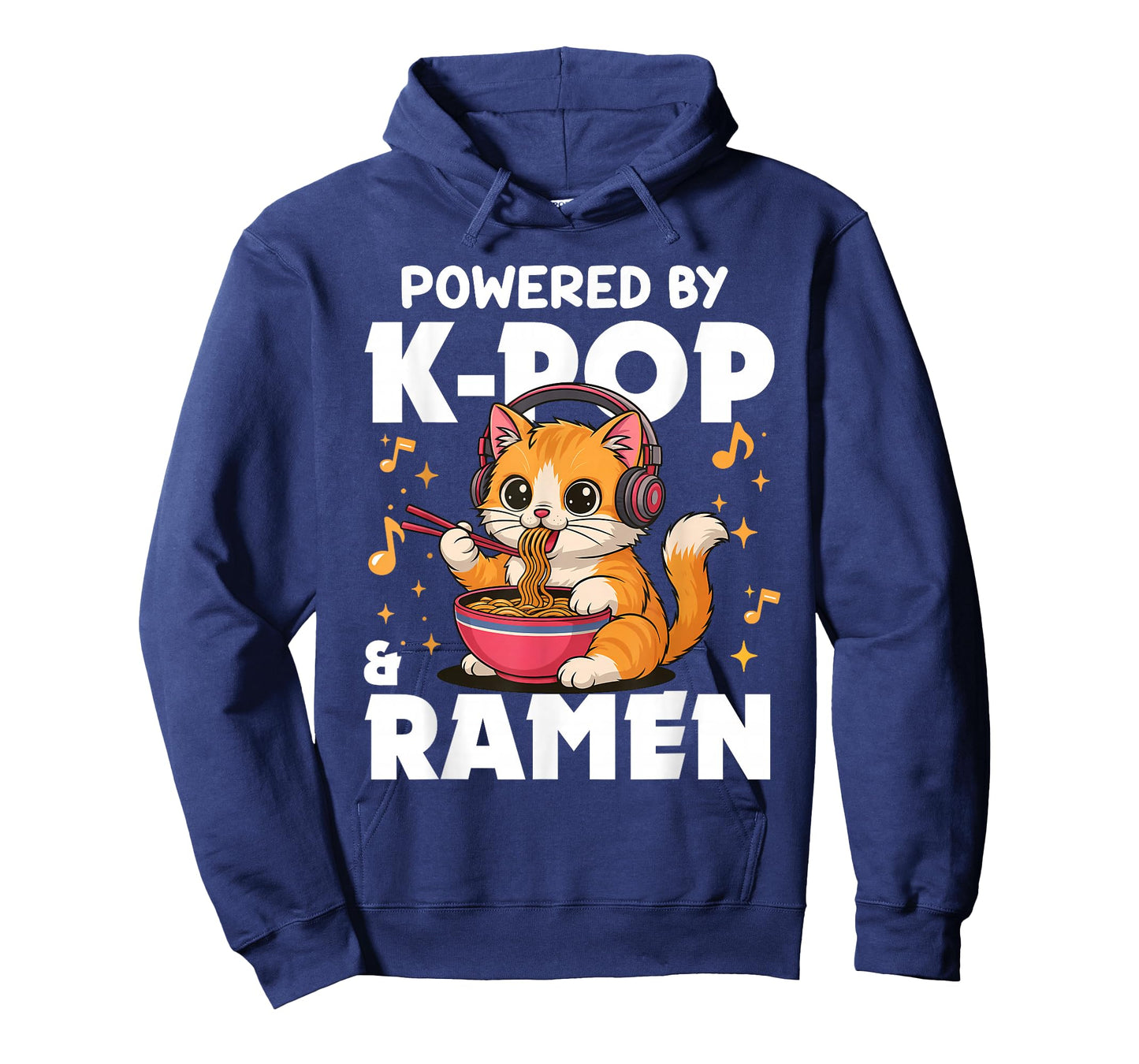 Kawaii Powered by K-Pop and Ramen Cute Kpop Cat Music T-Shirt