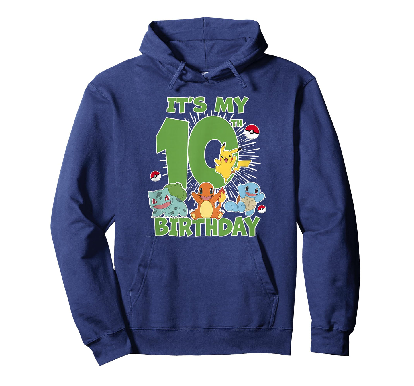 Pokémon It's My 10th Birthday Kanto Starters Celebration T-Shirt